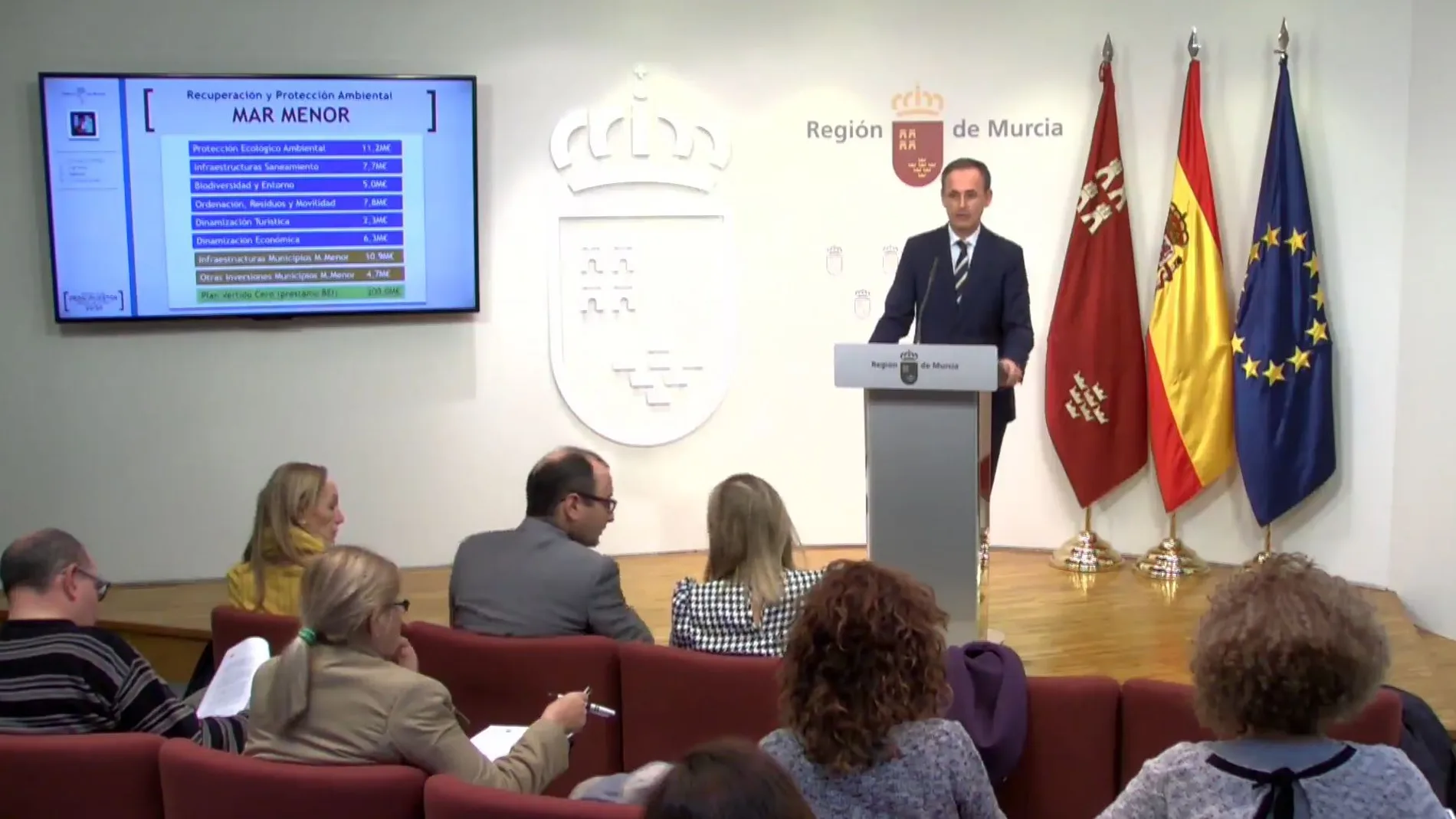 El consejero de Presidencia y Hacienda, Javier Celdrán