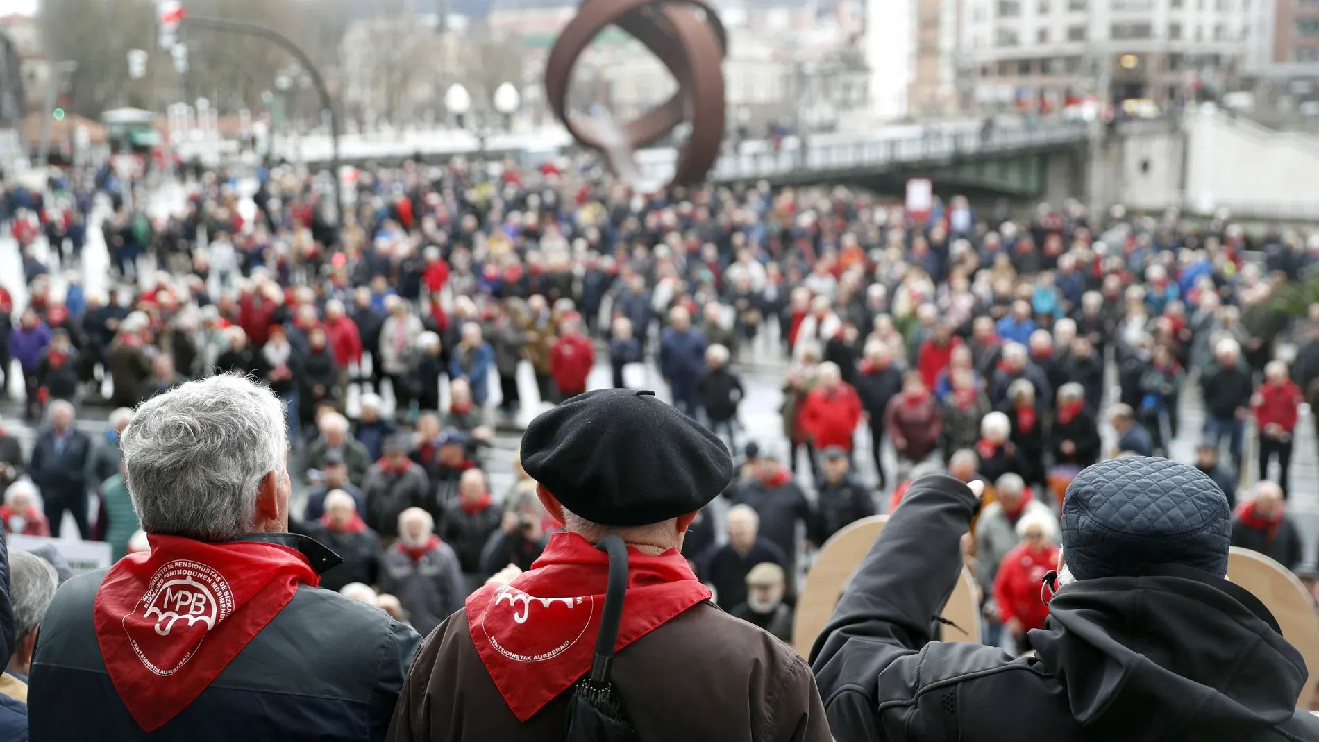 Pensionistas se concentran en Bilbao