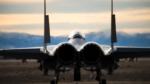 Imagen de archivo de un caza F15 Strike Eagle de la Fuerza Aérea de Estados Unidos