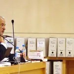 El presidente de Ausbanc, Luis Pineda, durante el juicio que se celebra en la Audiencia Nacional