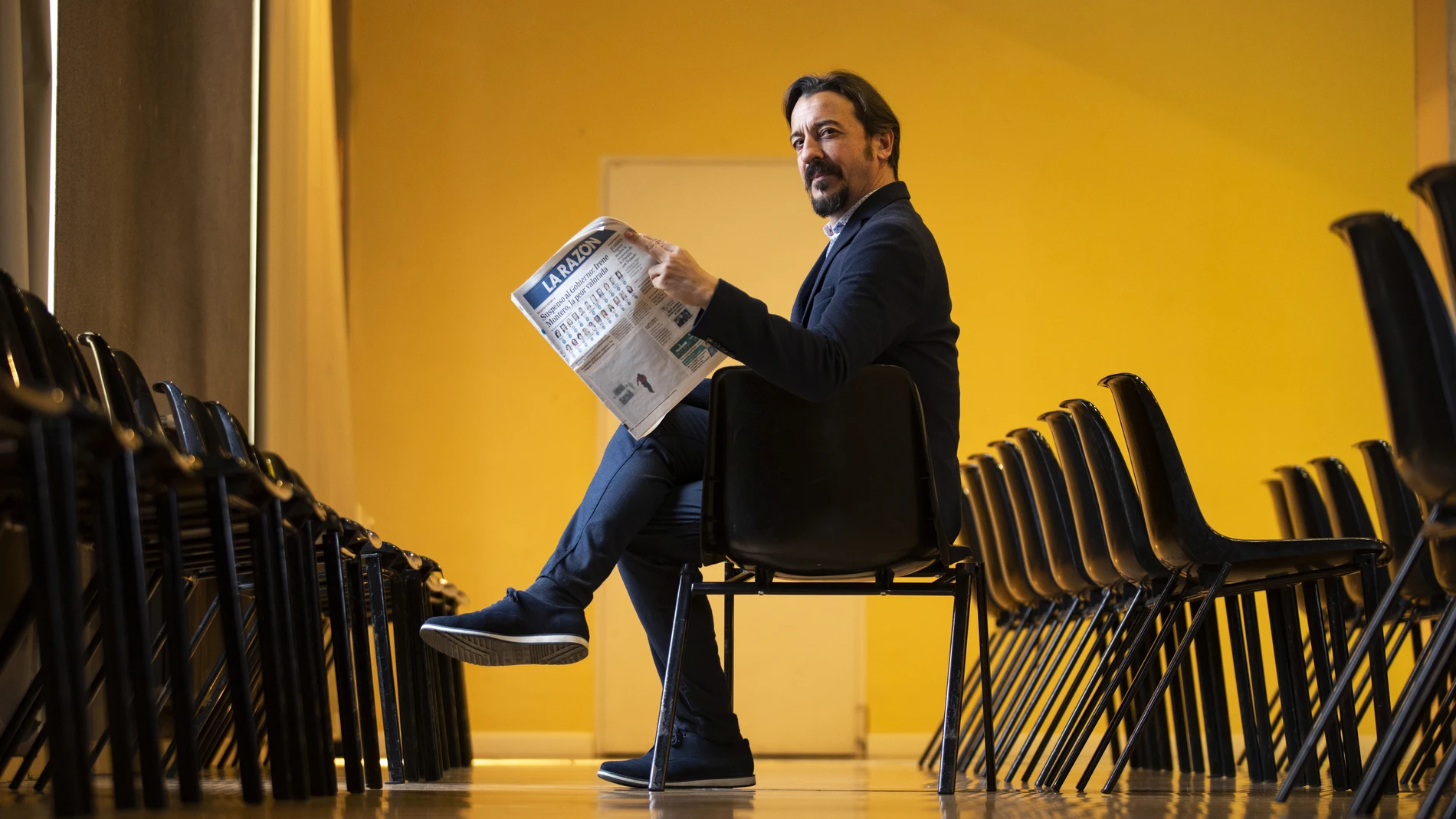 El actor Germán Torres interpreta el papel del hermano de Ricardo Corazón de León en la obra "Rey Juan"