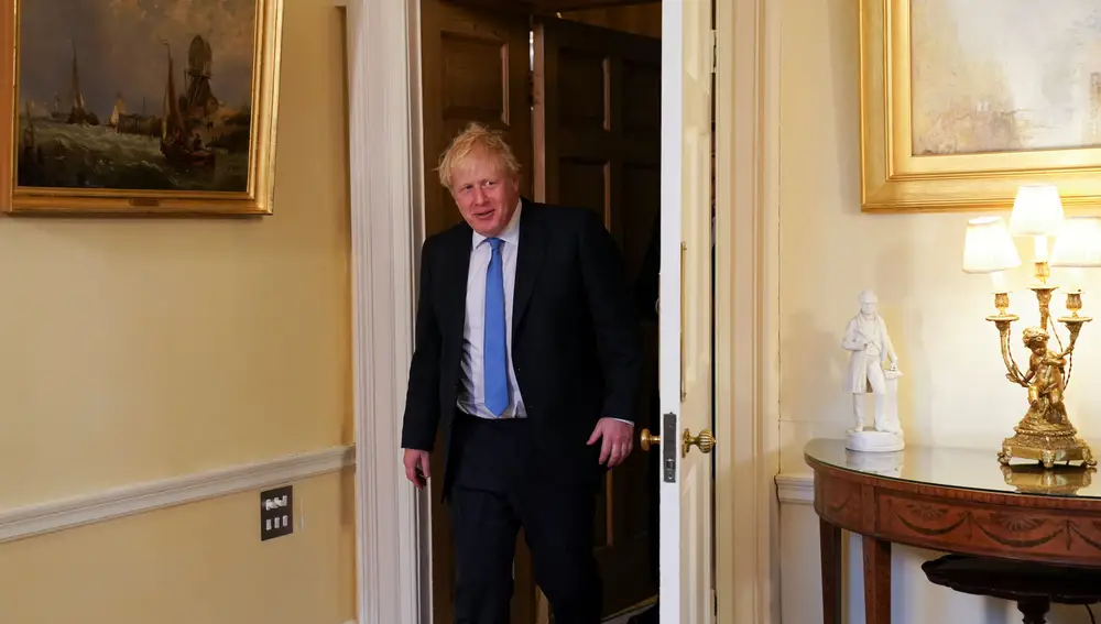 El primer ministro, Boris Johnson, en Downing Street