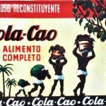 Una vieja etiqueta de Cola Cao, marca que en los años 50 lanzó «la canción del negrito»