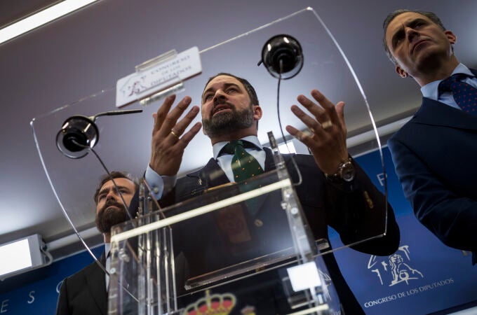 Santiago Abascal, el líder de Vox, acudió a Roma a un encuentro de la extrema derecha europea