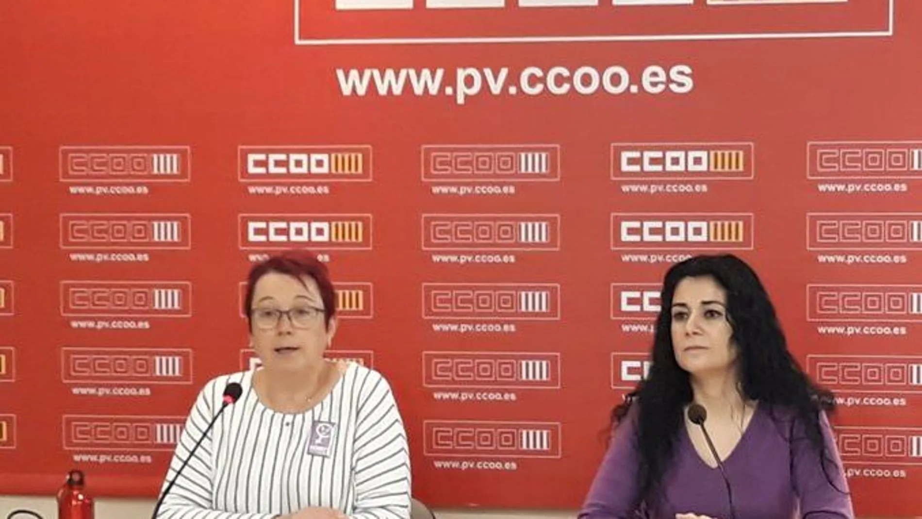 Sole Fernández y Ana García, secretarias de CCOO PV