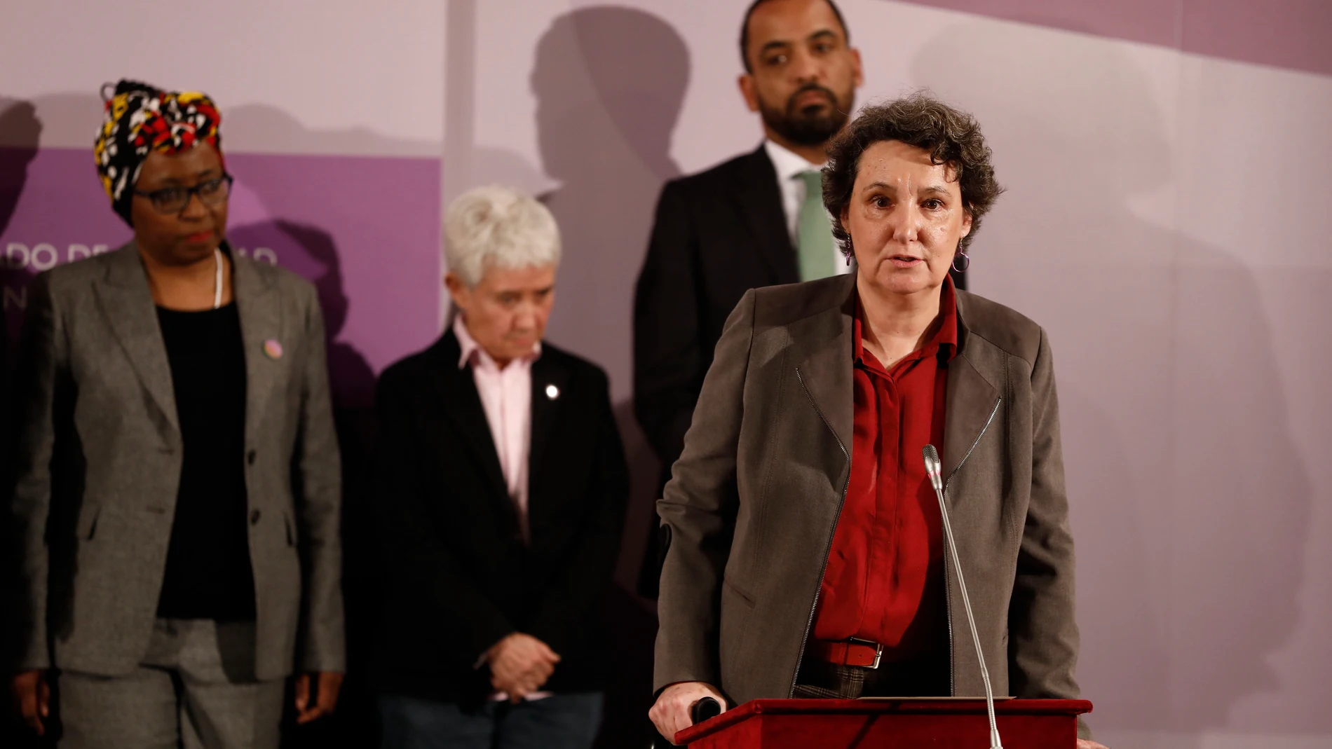 Irene montero preside la toma de posesión de altos cargos del ministerio de Igualdad. En la imagen, Beatriz Gimeno, directora del instituto de la mujer y para la igualdad de oportunidades.