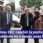 Cómo ERC cambió la postura del gobierno en a penas unas horas