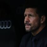 Simeone, en el banquillo durante el derbi en el Bernabéu01/02/2020 ONLY FOR USE IN SPAIN