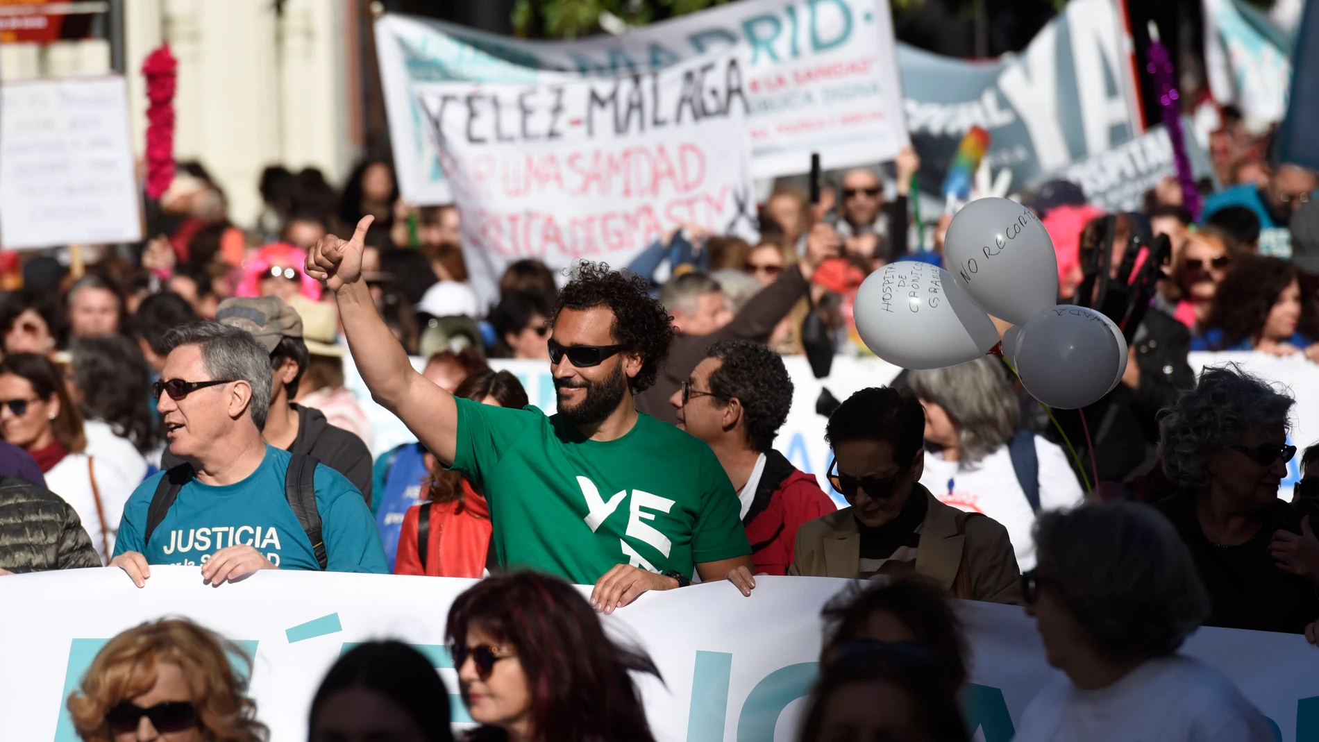 Un momento de la manifestación encabezada por Spiriman en Sevilla
