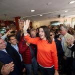 La portavoz de Cs en el Congreso, Inés Arrimadas, ayer en un acto en L’Hospitalet de Llobregat. EFE/Alejandro García