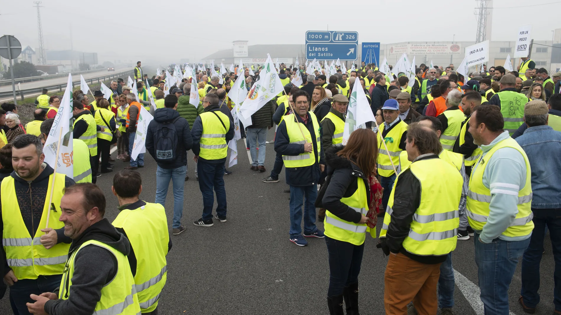 Protesta de agricultores la semana pasada en Jaén motivada por la complicada situación que atraviesa el sector