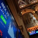 Paneles de la Bolsa de Madrid