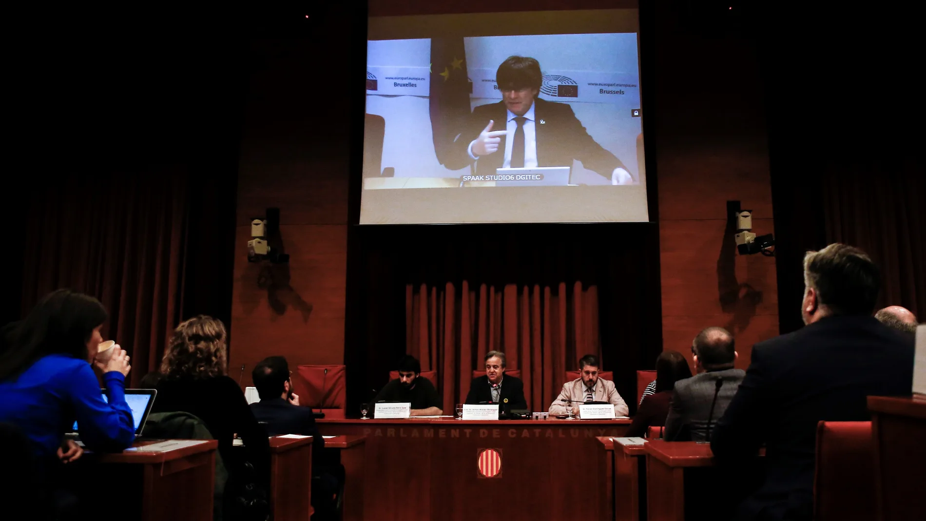 Carles Puigdemont comparece por videoconferencia en la comisión sobre aplicación del 155