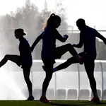 Jugadoras del Barça femenino durante un entrenamiento