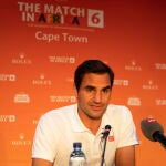 Roger Federer, en la presentación de su partido con Nadal en Ciudad del Cabo