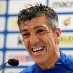 Imanol Alguacil en rueda de prensa.
