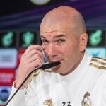 Zinedine Zidane, durante la rueda de prensa previa al partido de Copa ante la Real Sociedad