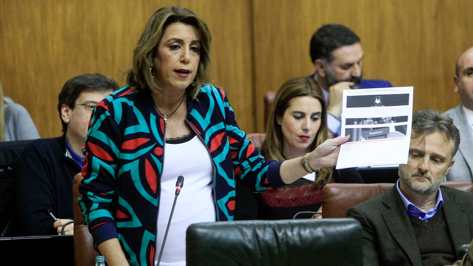 Susana Diaz durante la sesión de control al gobierno