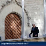 El presidente del Govern, Quim Torra, hoy en el Palau de la Generalitat