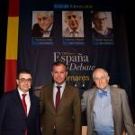 Francisco Robles, José Luis Sanz e Inocencio Arias, de izda. a dcha.