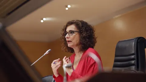 La ministra de Hacienda, María Jesús Montero, el pasado viernes tras reunirse con las autonomías