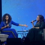 Michelle Obama y Oprah Winfrey en "Oprah's 2020 Vision: Your Life in Focus"