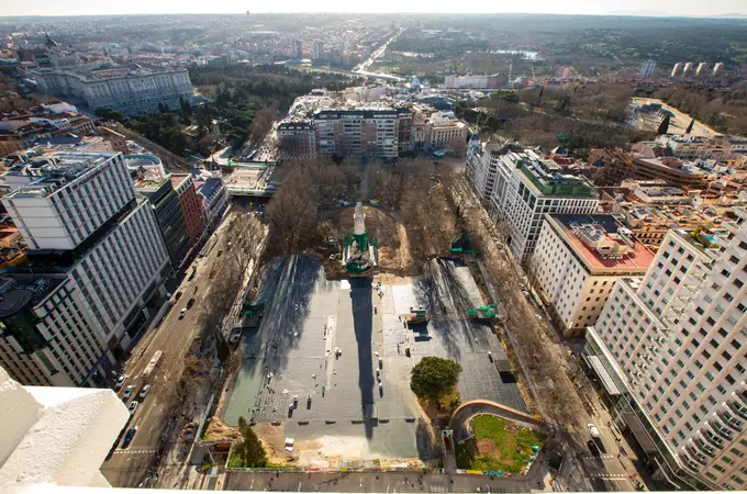 Plaza de España a vista de pájaro: así avanza la gran reforma