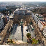 Imagen de la reforma de Plaza de España desde el Hotel Riu.© Jesus G. Feria.05-02-2020.