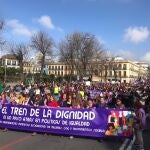 Asistentes a la manifestación de este domingo en Sevilla.TREN DE LA DIGNIDAD09/02/2020