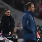 El técnico alemán durante un partido de Bundesliga
