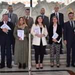 La consejera de Educación y Cultura, Esperanza Moreno, junto a su equipo, en la Asamblea Regional donde presentó el proyecto de presupuestos de su departamento para 2020.