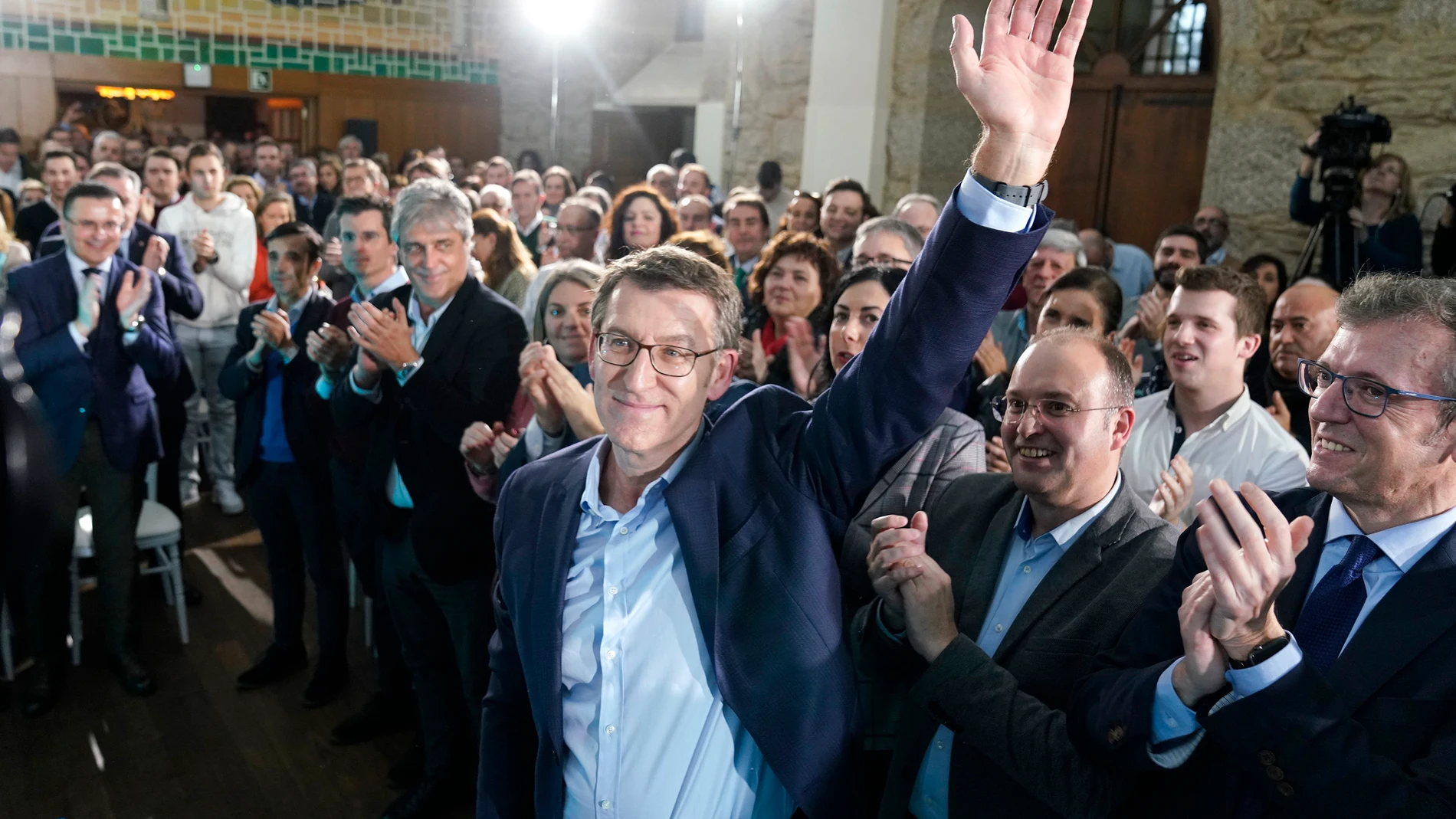 El presidente del PPdeG, Alberto Núñez Feijóo, preside la Junta Directiva del PP gallego