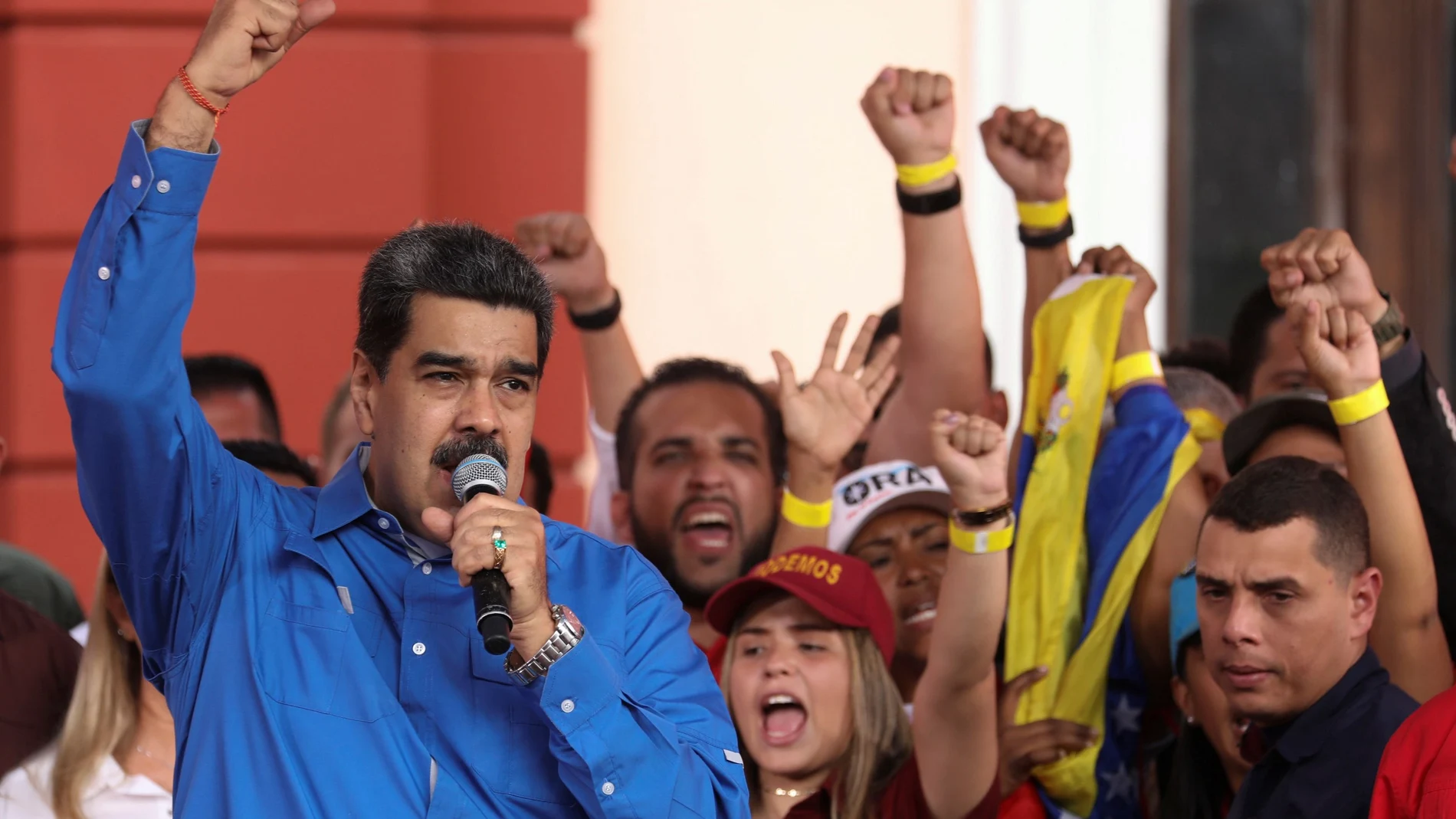 Venezuela's President Nicolas Maduro takes part in a rally commemorating the Youth Day, in Caracas