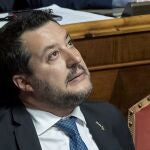El líder de la Liga, Matteo Salvini, en su escaño del Senado/EP