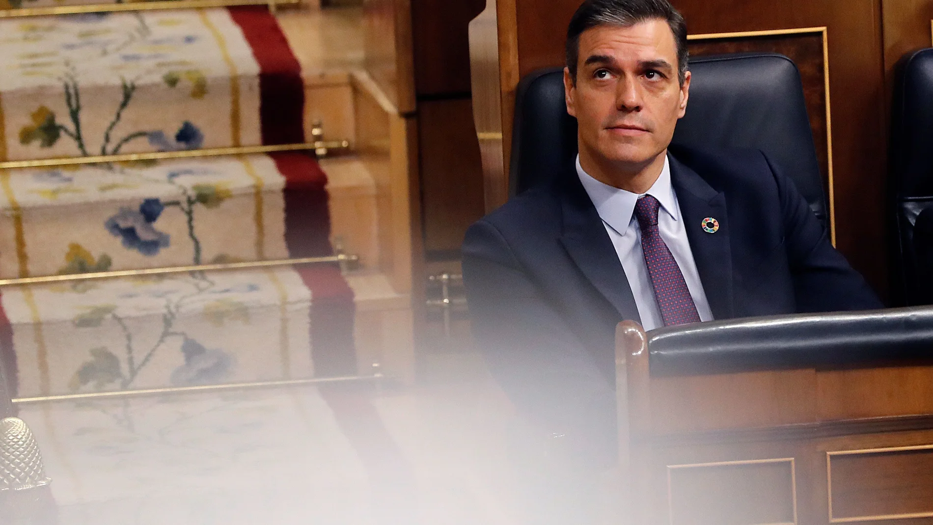 El presidente del Gobierno, Pedro Sánchez durante la sesión de control celebrada, este miércoles, en el Congreso de los Diputados en Madrid.