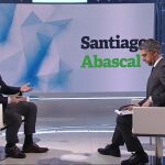 Santiago Abascal en un momento de la entrevista en RTVE