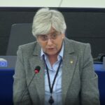 Ponsatí durante su intervención en el Parlamento Europeo