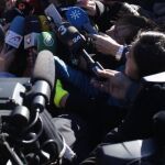 Periodistas, fotógrafos y cámaras durante una cobertura informativa