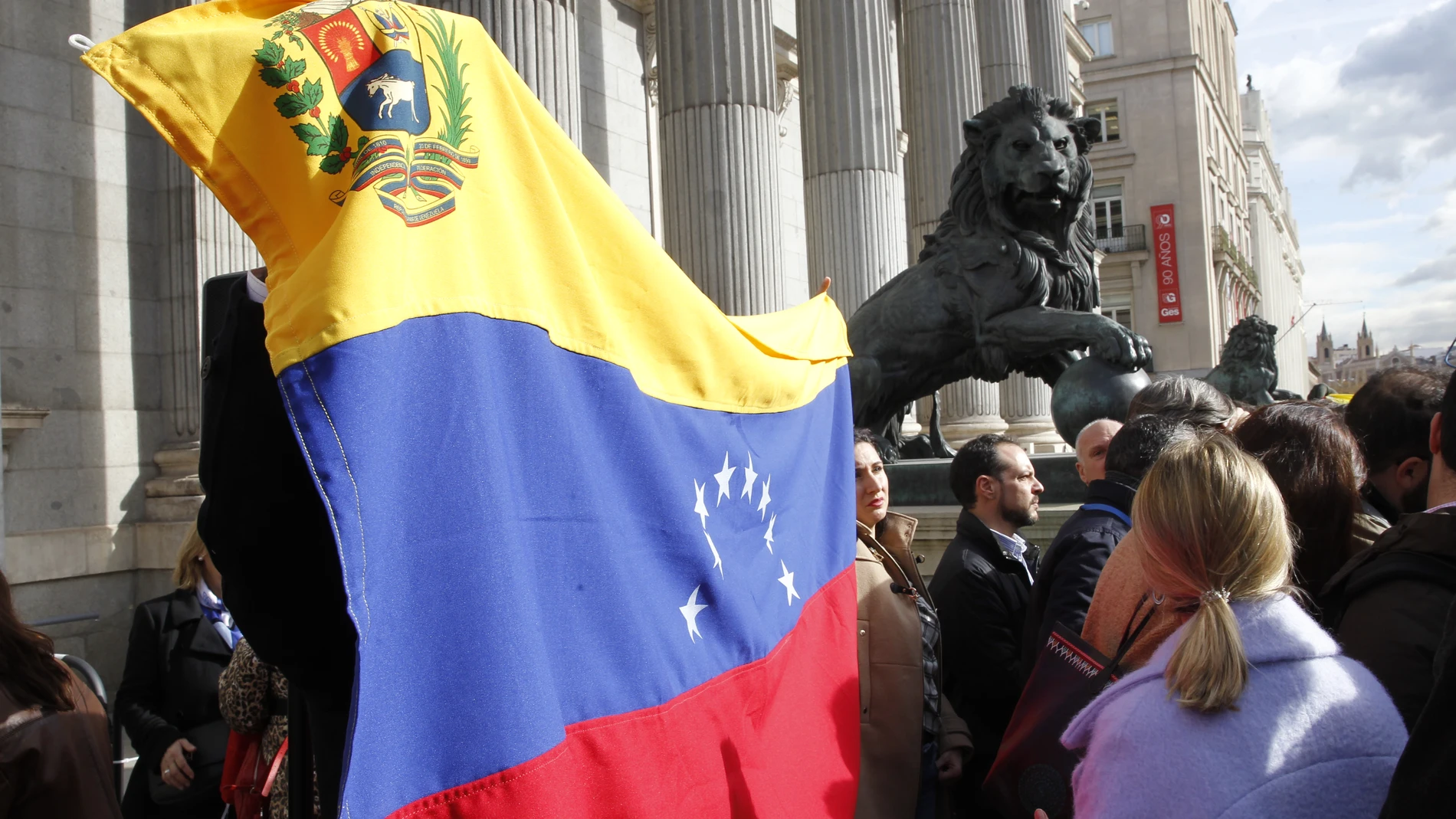 La bandera de Venezuela en el Congreso de los Diputados