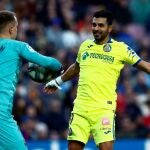 Ángel Rodríguez con el Getafe frente al Barcelona.