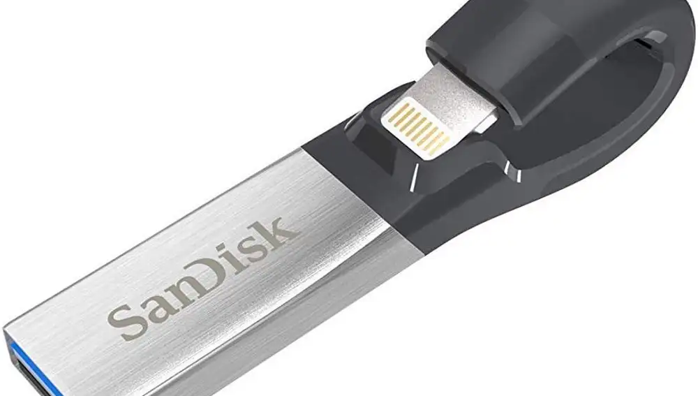 Rebajas en Memoria Flash USB de 128 GB para iPhone y iPad.
