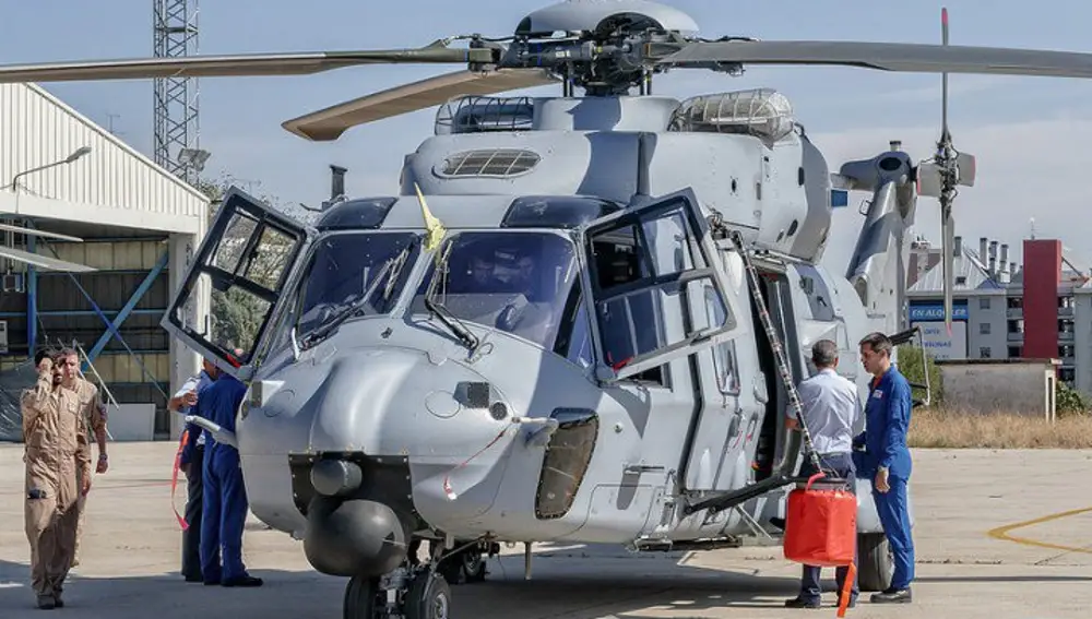 Pruebas con el primer NH90 del Ejército del Aire. Foto: EA (Roberto Yáñez)