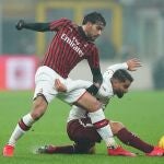 Tomás Rincón en un partido frente al Milán.