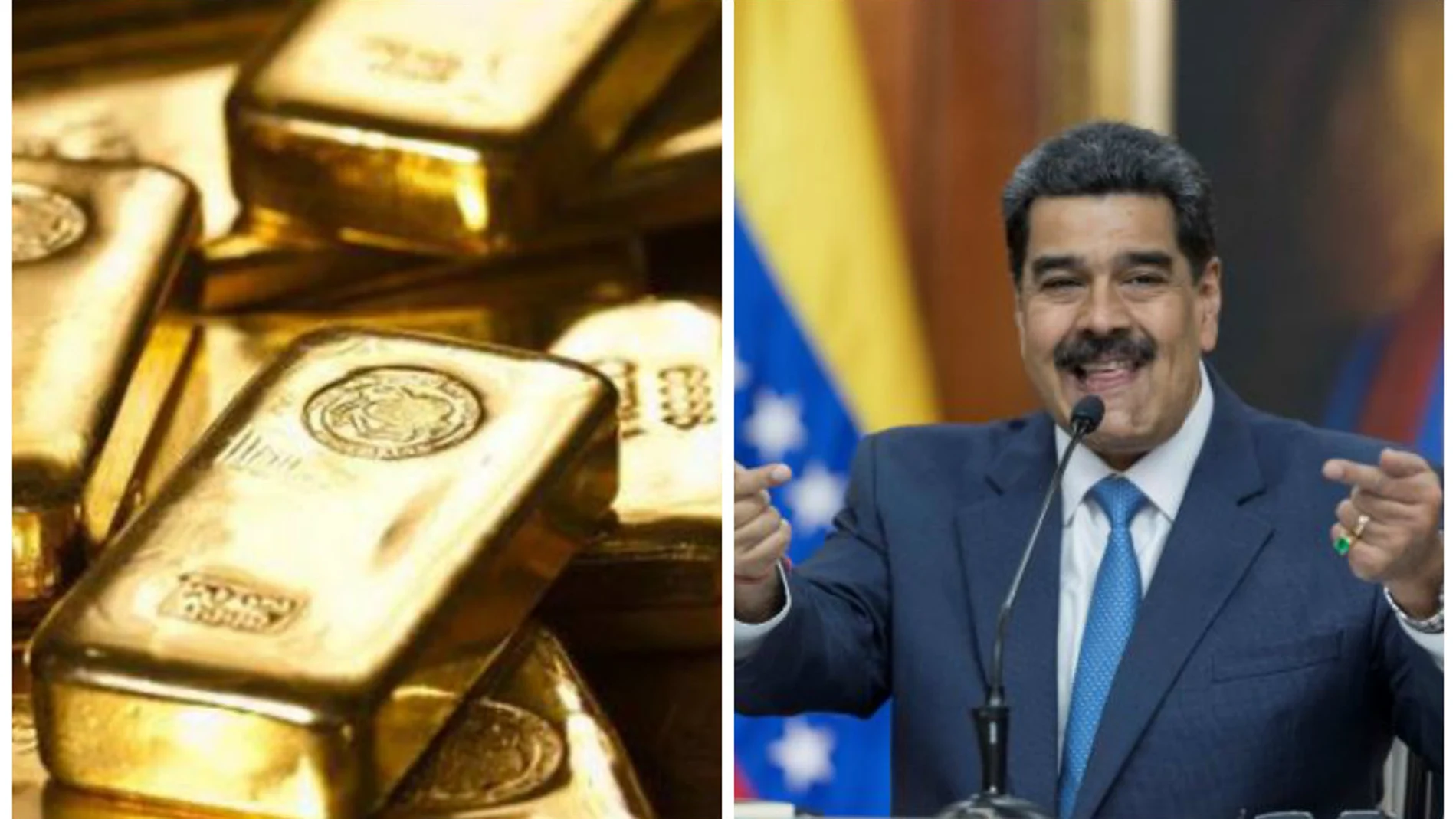 Oro decomisado a un avión venezolano