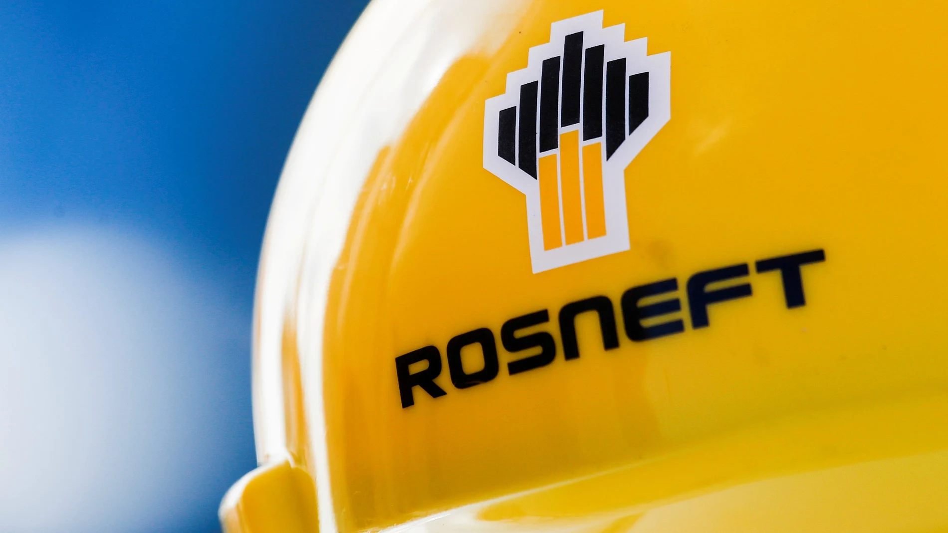 FILE PHOTO: Rosneft logo is pictured on a safety helmet in Vung Tau