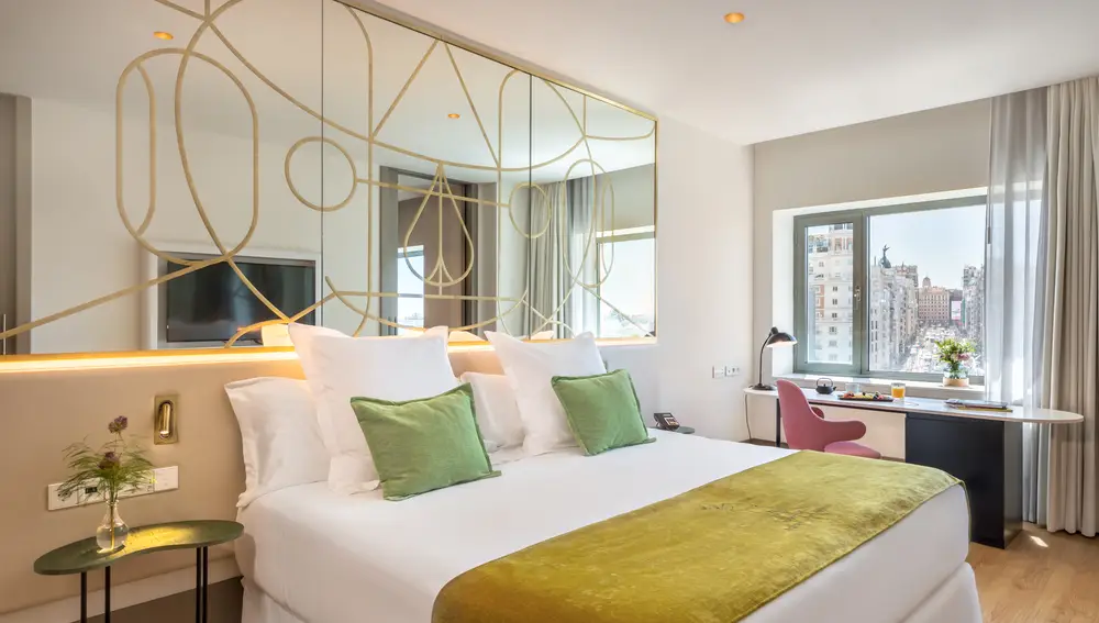 El Hotel Barceló Torre de Madrid cuenta 258 habitaciones totalmente equipadas