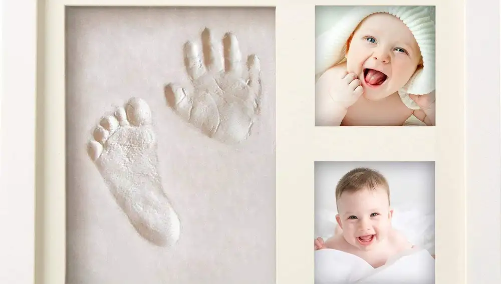 Regalo para el día el Padre: kit de marco para manos y huellas de bebé para niño y niña