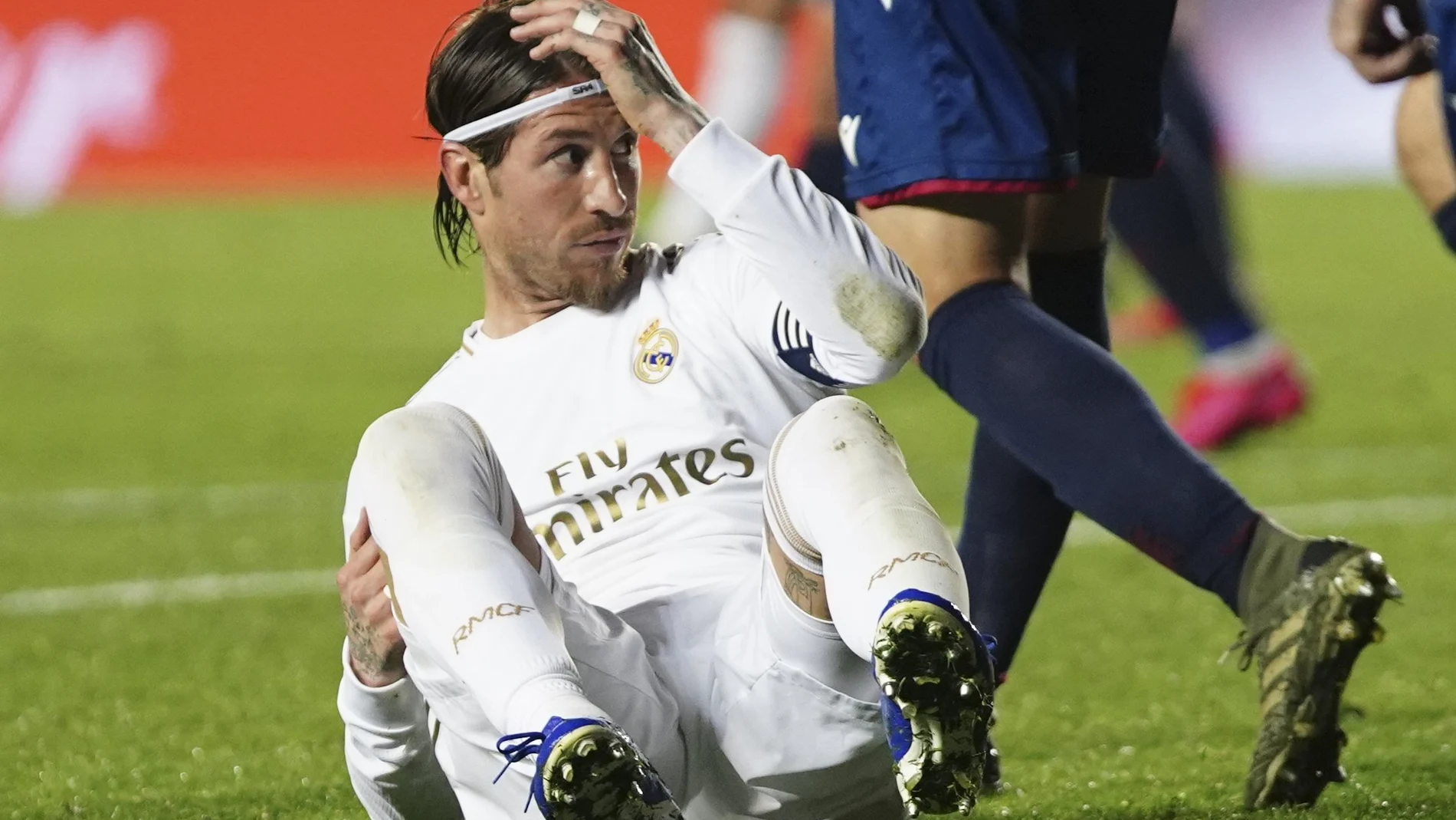 Sergio Ramos en el partido contra el Levante