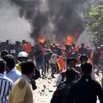 Ciudadanos indios se echan a las calles para protestar contra la nueva Enmienda de ley de Ciudadanía. EFE/EPA/STR