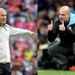 Zinedine Zidane y Pep Guardiola.